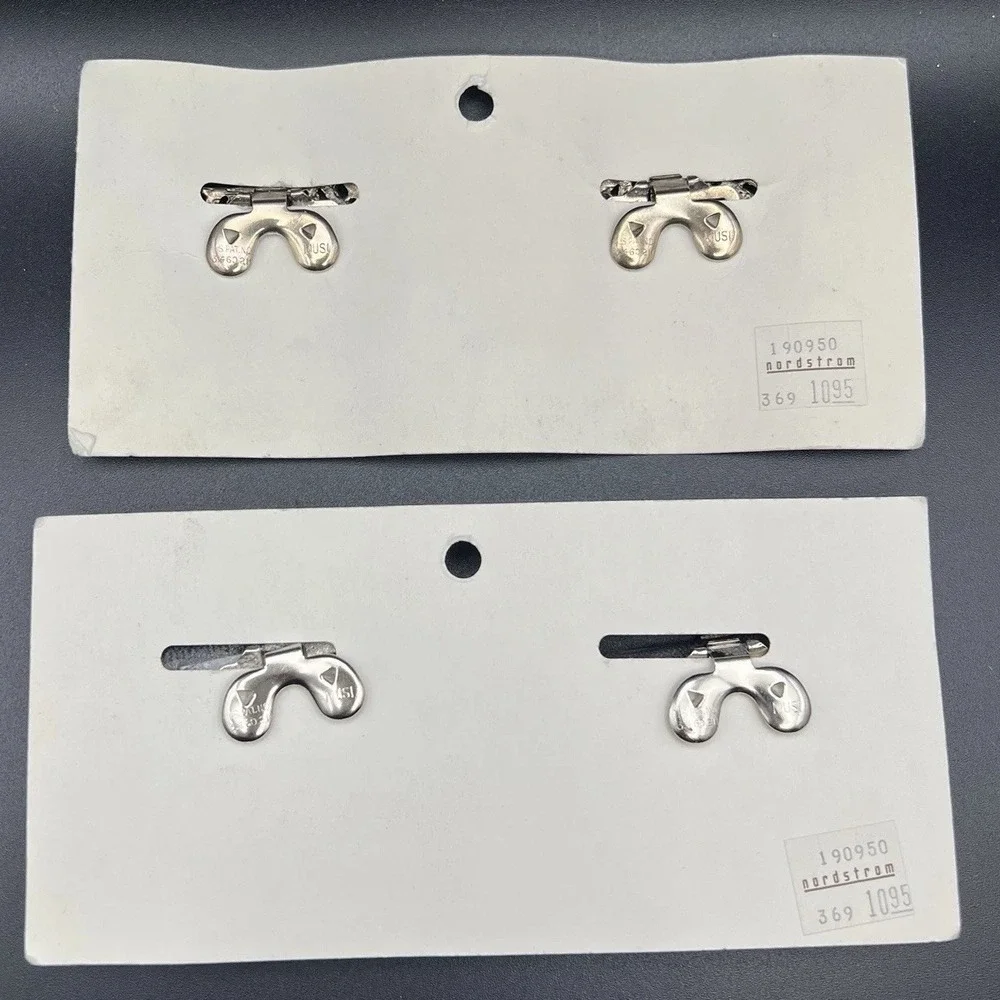 VTG MUSI Shoe Clips -  2 Sets -  Nautical & Silver Elegant Germany Nordstrom